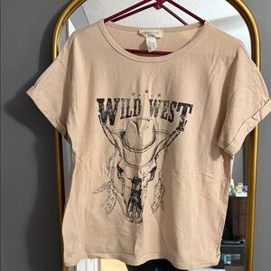 Wild West Graphic Beige T-Shirt